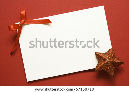 Christmas fir tree with paper and christmas decoration