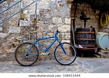 Vintage Retro Bicycle. High quality stock photo.