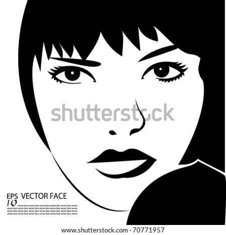 Face Silhouette Stock Vector Illustration 70771957 : Shutterstock