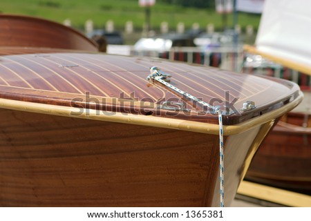 Front Of An Luxury Wood Boat Stock Photo 1365381 : Shutterstock