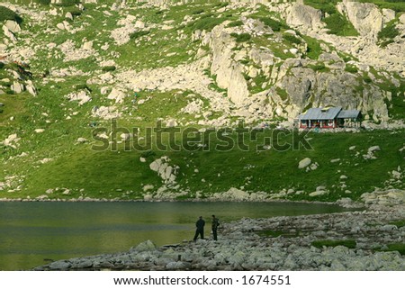 Rescu team mountain shelter in Retezat Mountains - Romania