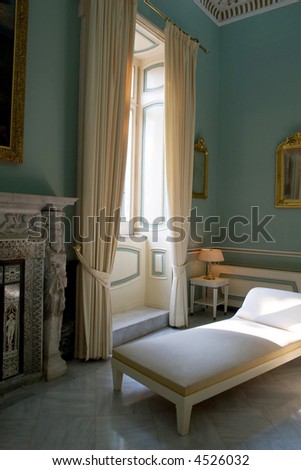 Old Bed Near Light Window From Achillion Palace - Corfu Island, Greece ...