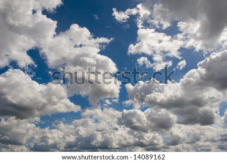 Cloud white sea in summer sky