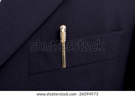 Detail of a Pen in suit pocket