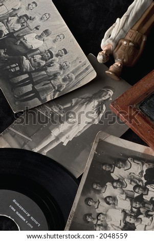 old photographs on the table (family owned)