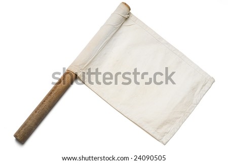a white signaling flag on white