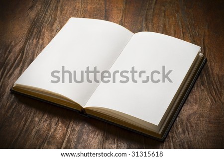 open ook with lank pages blank pages in book. open ook with lank pages