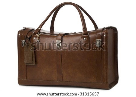 old leather suitcase. leather suitcaseag