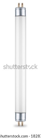 fluorescent light tube on white background