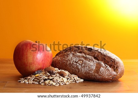 bread apple oat flakes