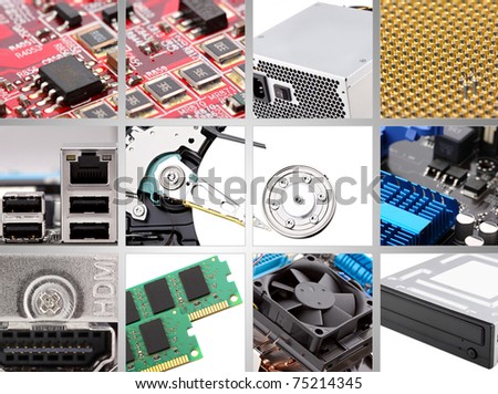 collage of different persona computer components.