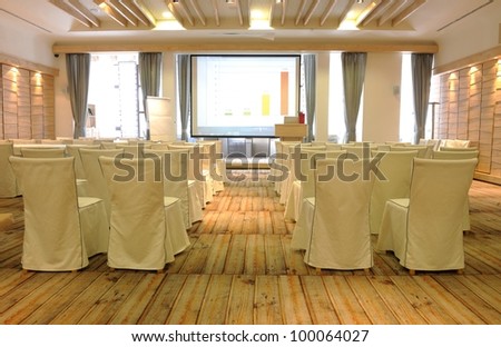 Empty business conference room interior