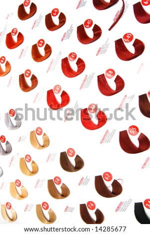 stock photo : hair color sample