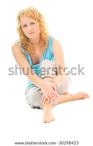 casual beautiful young happy woman isolated on white representing fashion concept
