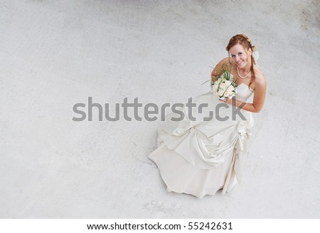 beautiful bride on wedding ceremony