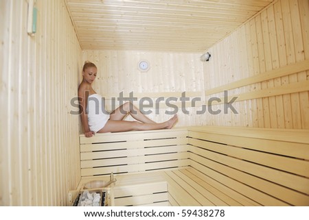In sauna blonde I Stripped