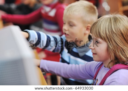 Children Learning Computer