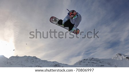snowboard winter sport  extreme jump