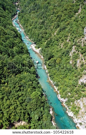 The beautiful canyon of Tara, the second deepest canyon in the world in Montenegro
