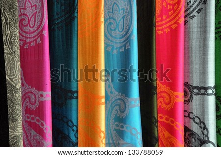 Silk Vietnamese scarf background