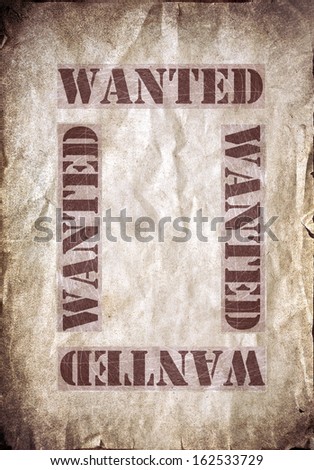 Wanted vintage poster - dead or alive