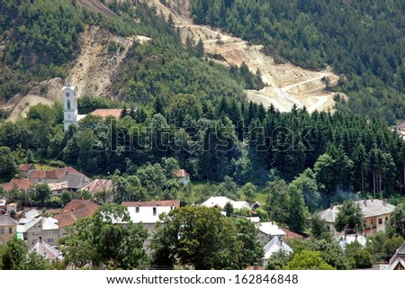 Rosia Montana, Romania. The village is in danger to disappear due to gold mining exploitation