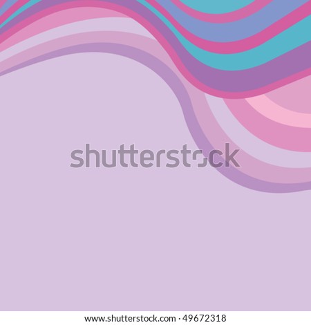 stock vector Lightviolet background with pink violet and turquoise waves