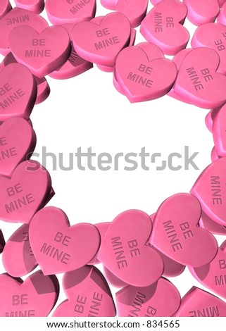 Valentine Candy Heart Frame 3D