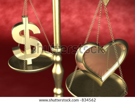 Love or Money Scale 3D