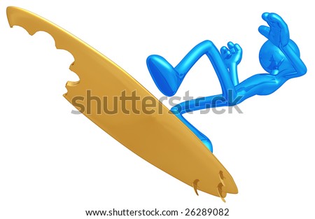 shark attacks surfer. stock photo : Shark Attack