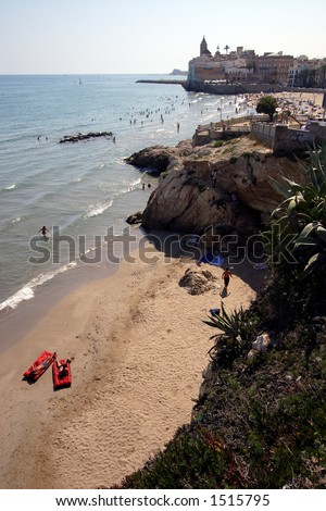 barcelona beaches spain. stock photo : Northern Beaches