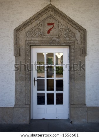 Historical Door, Art Nouveau Building in Bad Nauheim, Germany