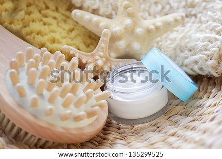 jar of facial cream - beauty treatment