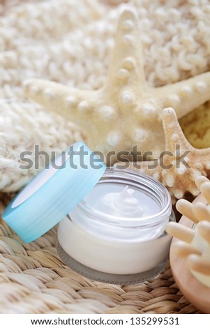 jar of facial cream - beauty treatment