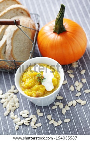 delicious homemade pumpkin soup - food and drink
