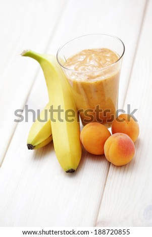 fresh banana and apricot shake - fruits and vegetables