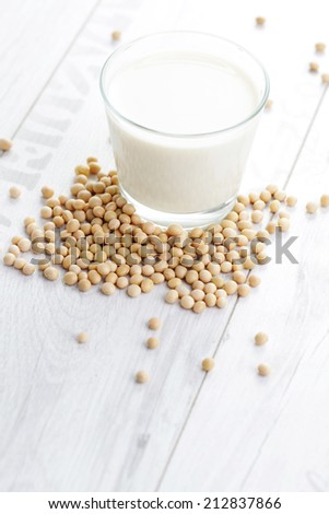 glass of soya milk - food and drink