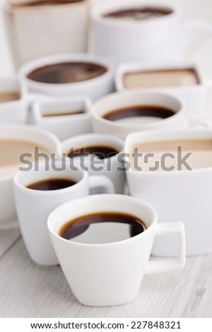 lots of coffee cups - coffee time