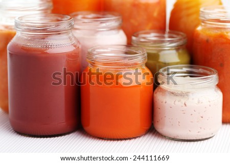 first baby food in jar - food and drink