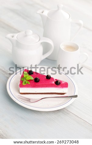 homemade blackberry cheesecake - sweet food