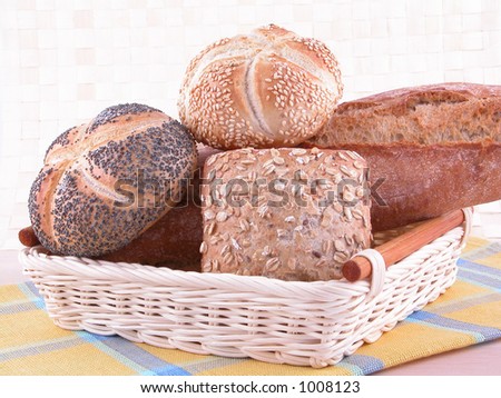 basket of fresh rolls - ready for breakfast
