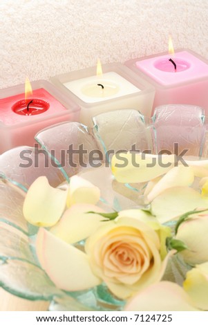 beauty treatment - towel candles roses - everything you need to have some relax