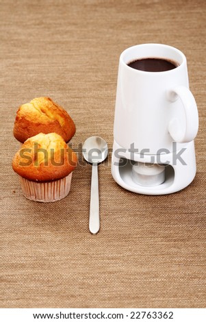hot chocolate and muffins - food and drink