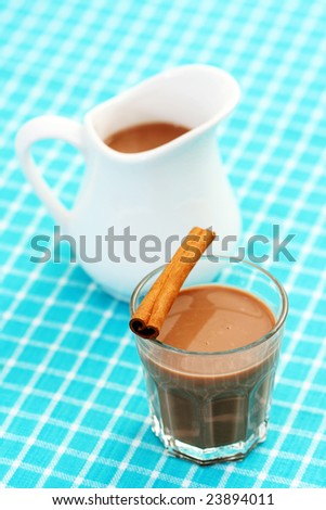 glass of chocolate milk - food and drink