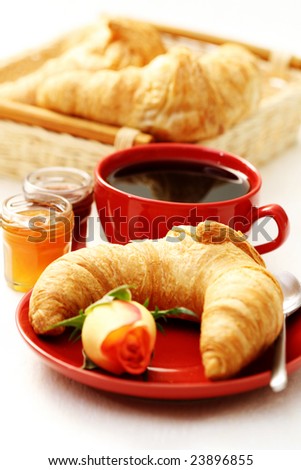 Cafeneaua vesela  2 - Pagina 3 Stock-photo-butter-croissant-and-coffee-for-breakfast-food-and-drink-23896855