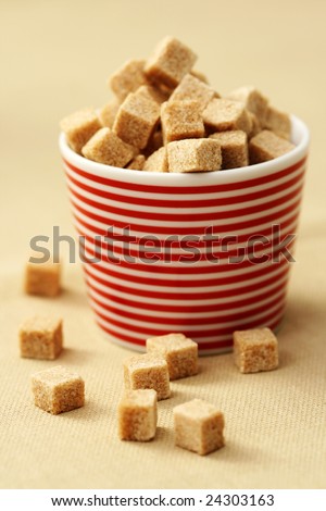 close-ups of brown sugar cubes - food and drink