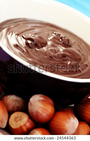 bowl of hot chocolate - food and drink /focus on chocolate/