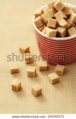 close-ups of brown sugar cubes - food and drink