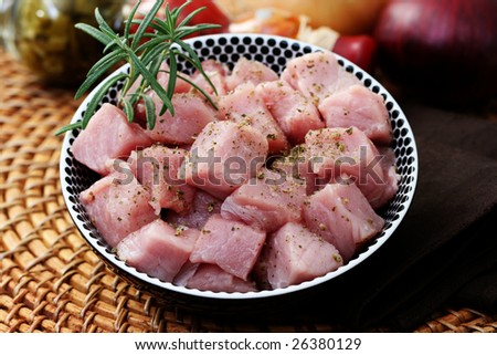 raw pork ready to cook - food and drink