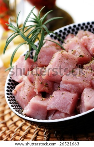 raw pork ready to cook - food and drink